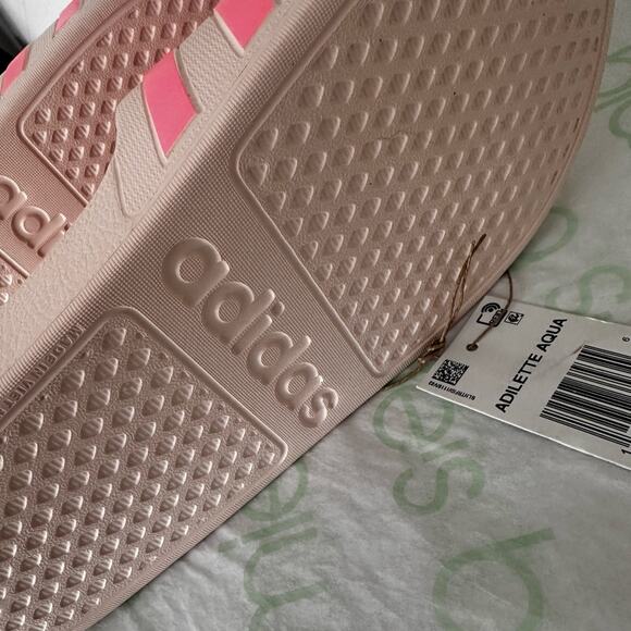 adidas ADILETTE AQUA WONQUA/BEAMPK/WONQUA Sz7 slides - Picture 9 of 13
